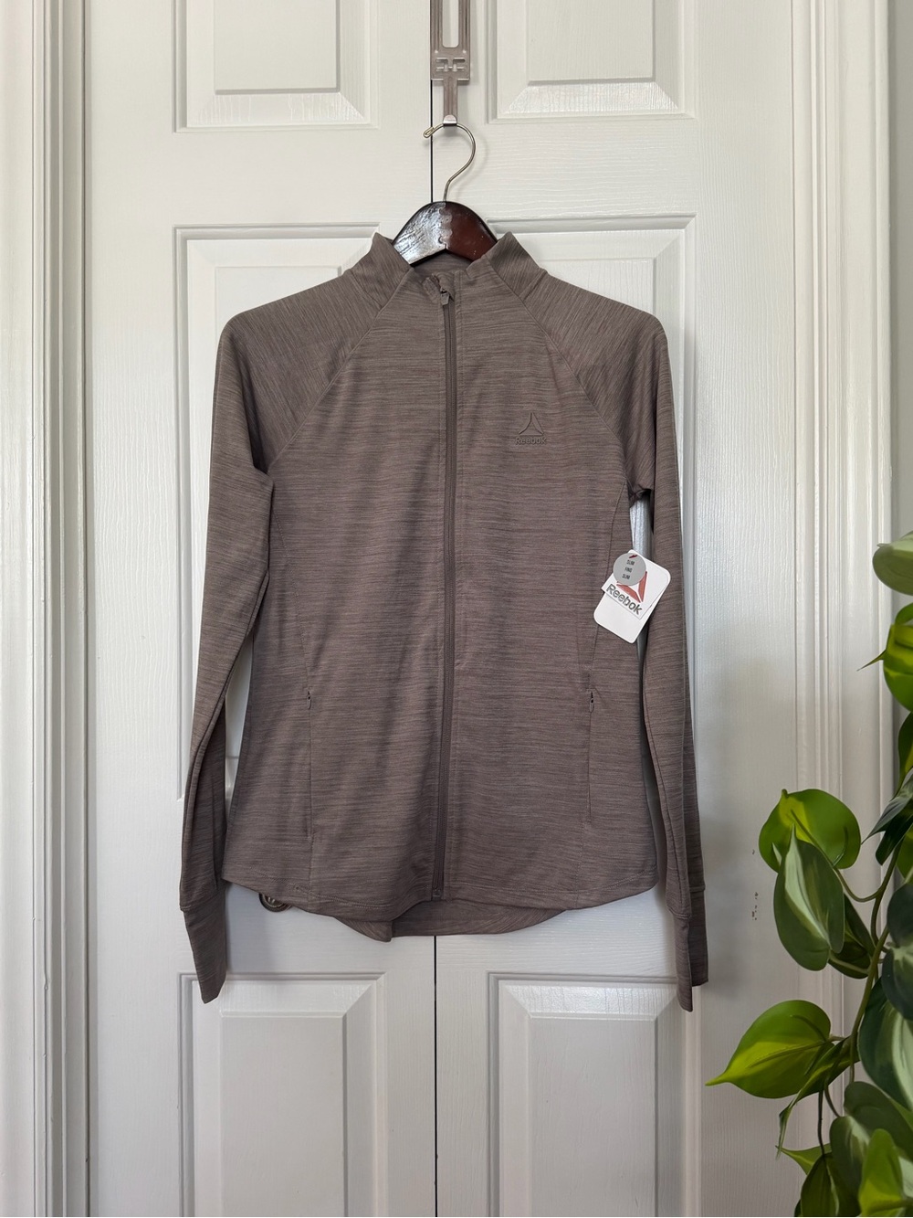 Reebok Women's Full-Zip Jacket — Taupe Brown